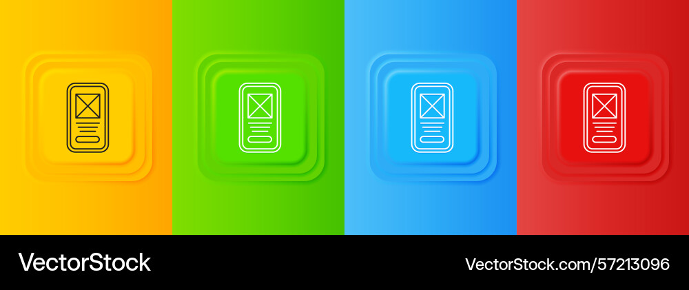 White ui or ux design icon isolated on colorful White ui or ux design icon isolated on colorful vector image