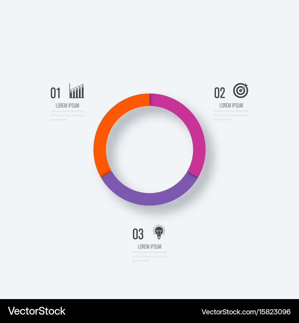 Workflow Diagram Template with Circles Vector Image