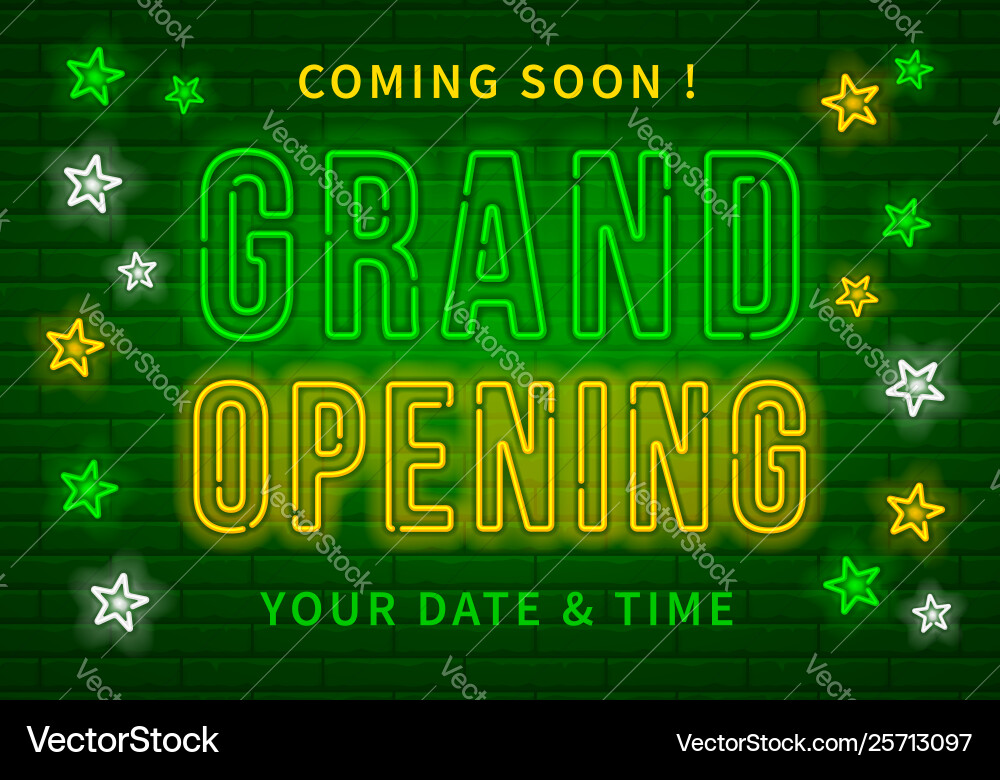Advertisement grand opening Advertisement grand opening vector image