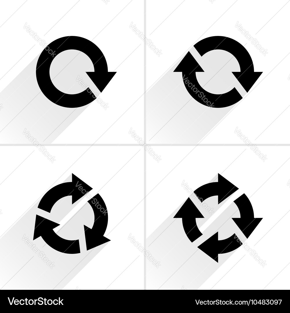 Black arrow loop refresh reload rotation icon vector image