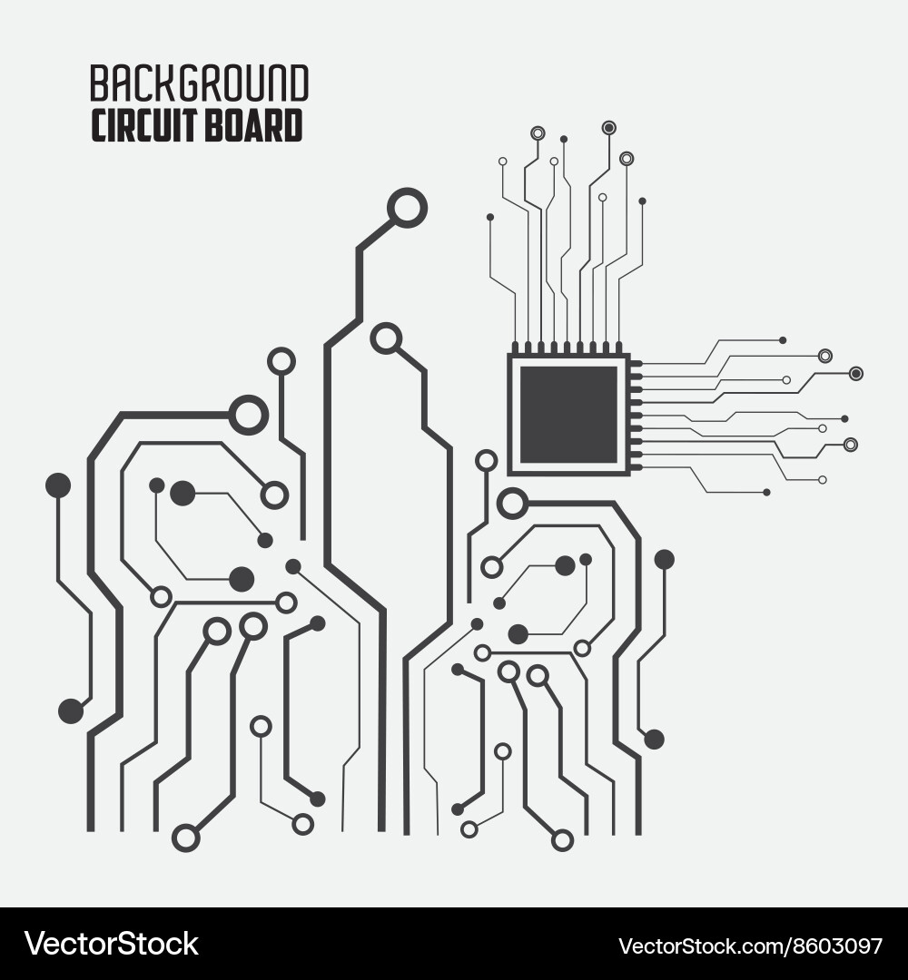 Circuit board design technology and electronic Vector Image