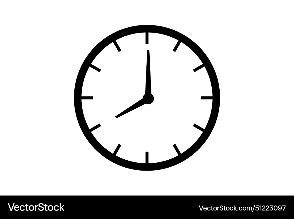 Clock or time icon in circle shape Vector Image