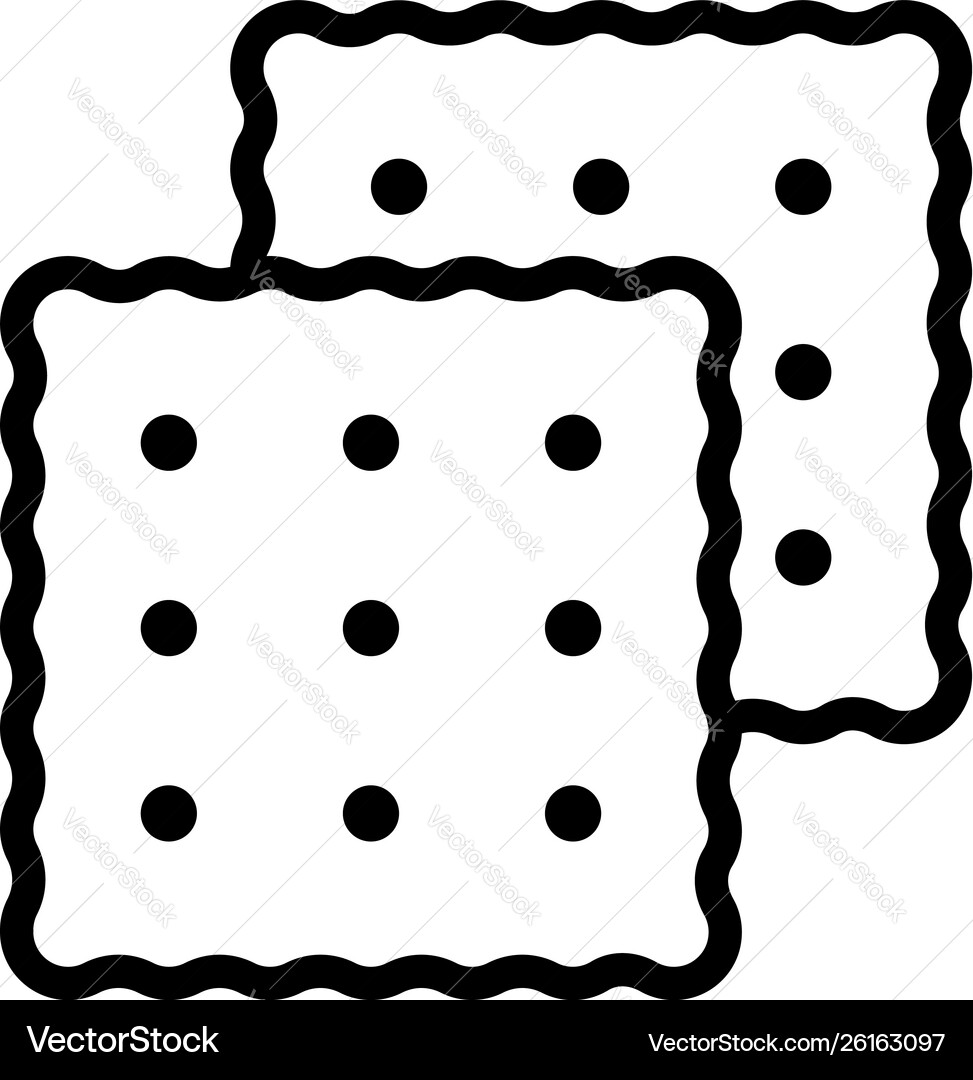 Cracker Icon - Outline Style Vector Image