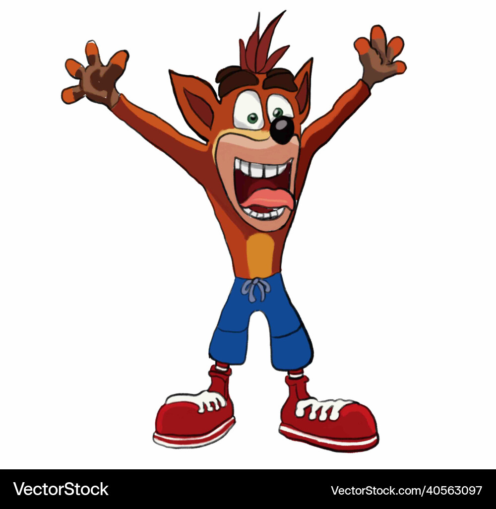 Crash and coco bandicoot for fans of computer game vector image