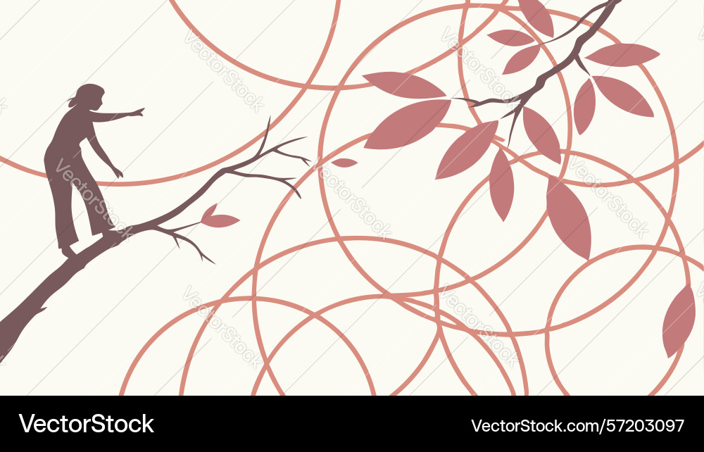 Fluid abstract design with intersecting circular vector image