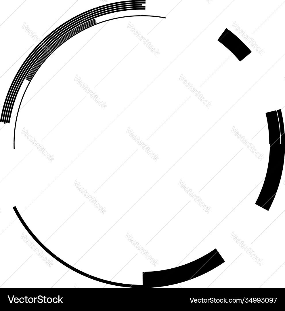 Geometric hud sc-fi gui ui circular elements Geometric hud sc-fi gui ui circular elements vector image