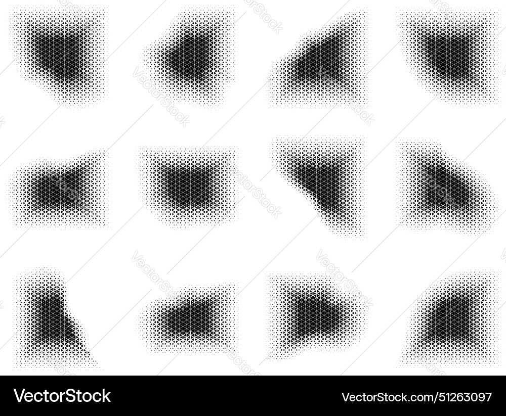 Halftone triangle pattern reprographic technique vector image