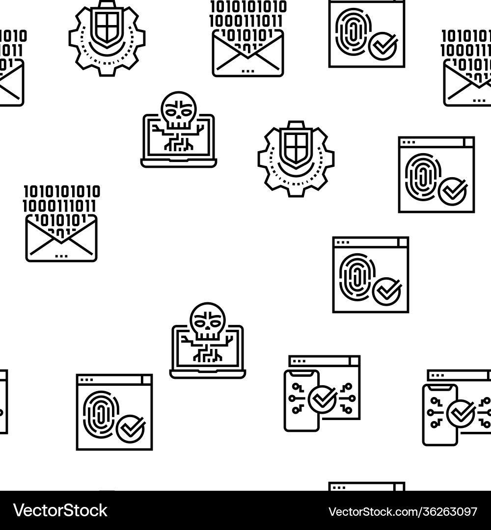 Internet security seamless pattern Internet security seamless pattern vector image