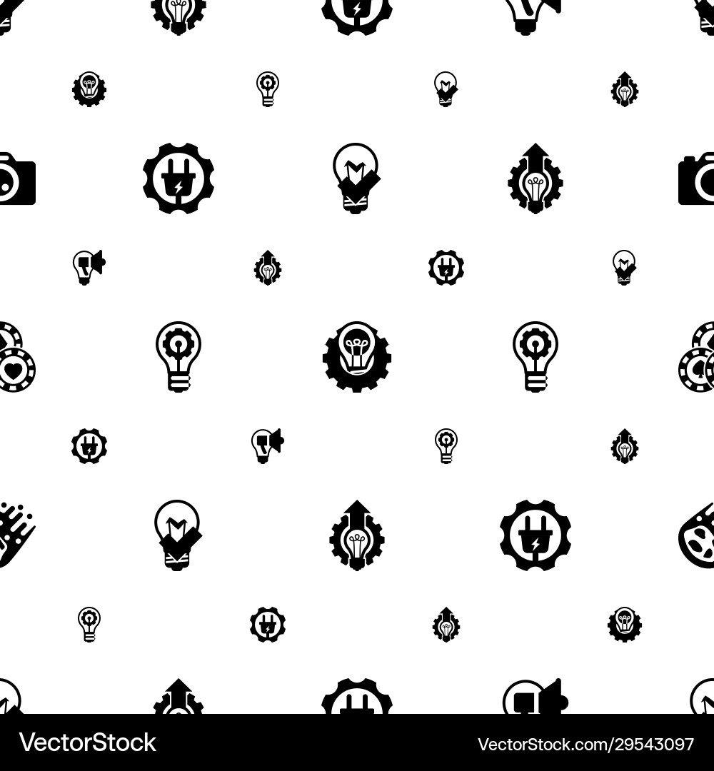 Light icons pattern seamless included editable vector image