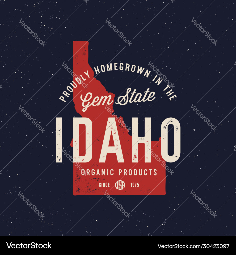 Local farm retro grunge badge homegrown in idaho Local farm retro grunge badge homegrown in idaho vector image