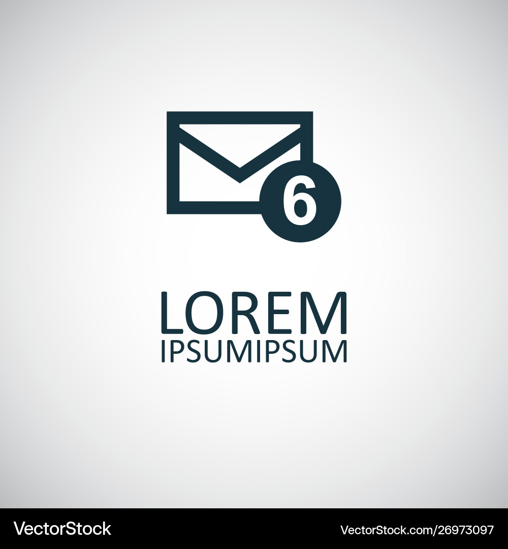 Mail new icon simple concept symbol design Vector Image