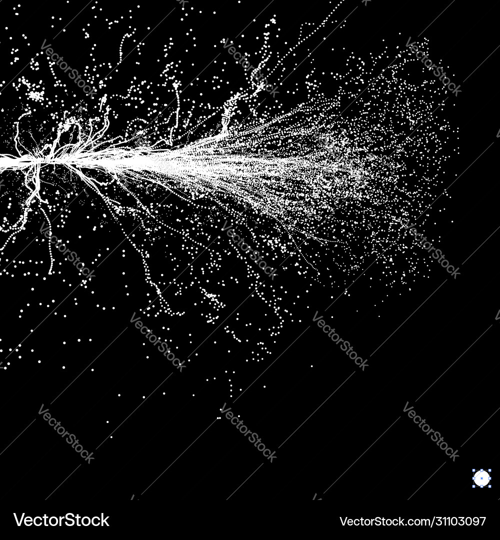 Point explode array with dynamic emitted Point explode array with dynamic emitted vector image