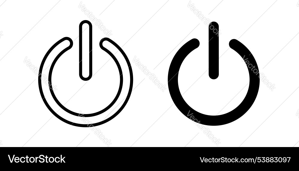 Power button icon set Power button icon set vector image