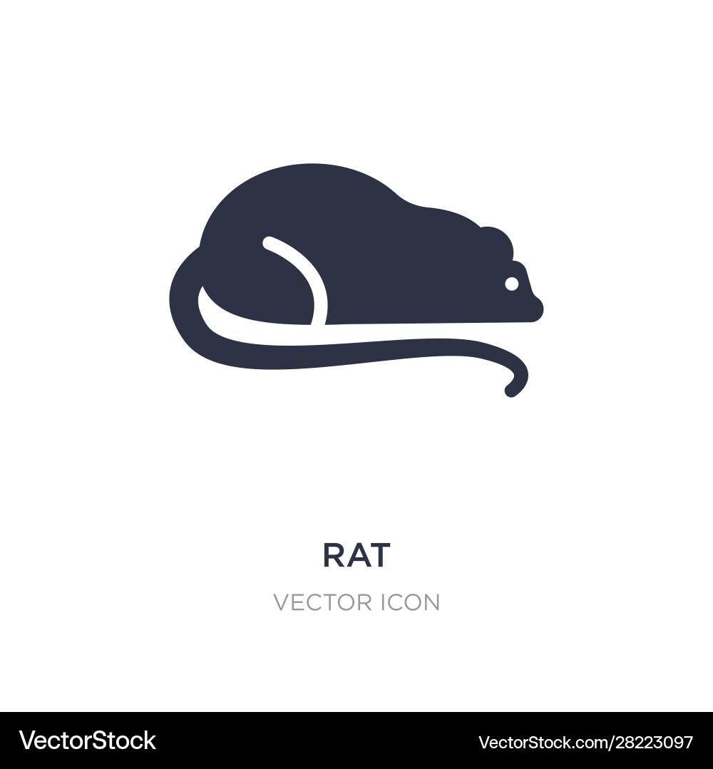 Rat icon on white background simple element from vector image