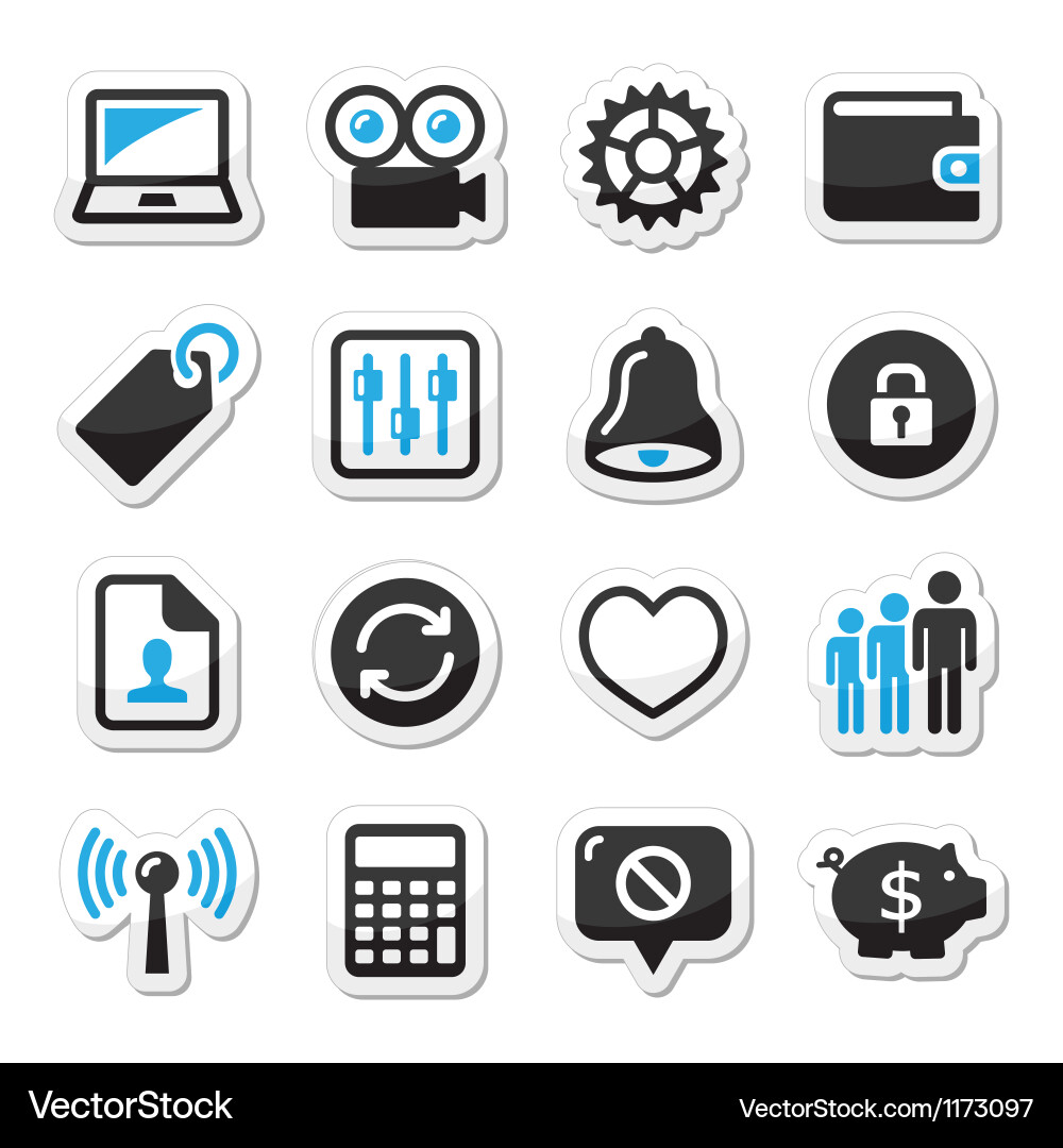 Website Icon Set - Web & Internet Vector Image