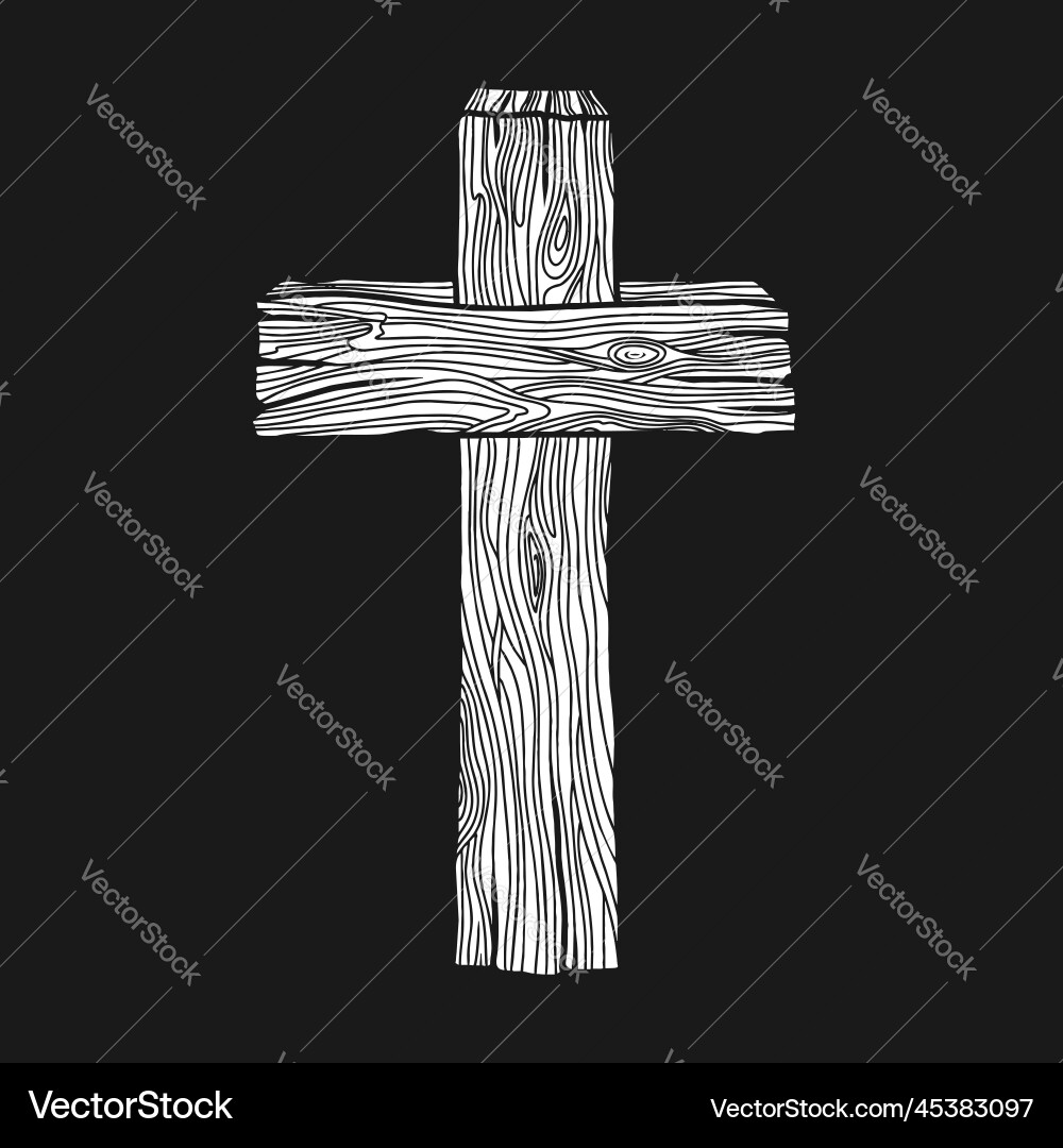 Wooden cross Wooden cross Vector Image