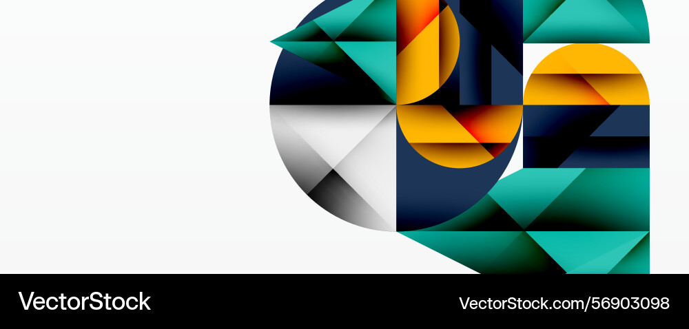 Abstract geometric shapes overlap creating Abstract geometric shapes overlap creating Vector Image