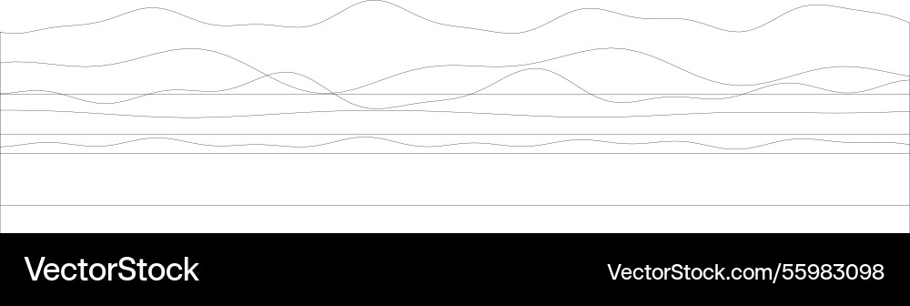 Abstract line art with flowing wave patterns vector image
