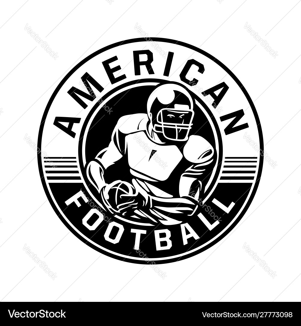 American Football Badge - Circle Vector Image