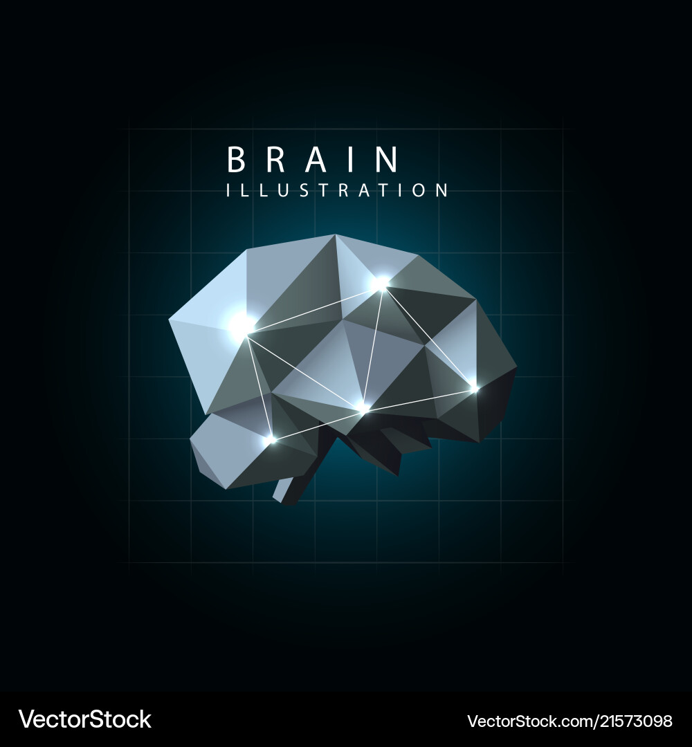 Artificial Intelligence Brain Network vector image