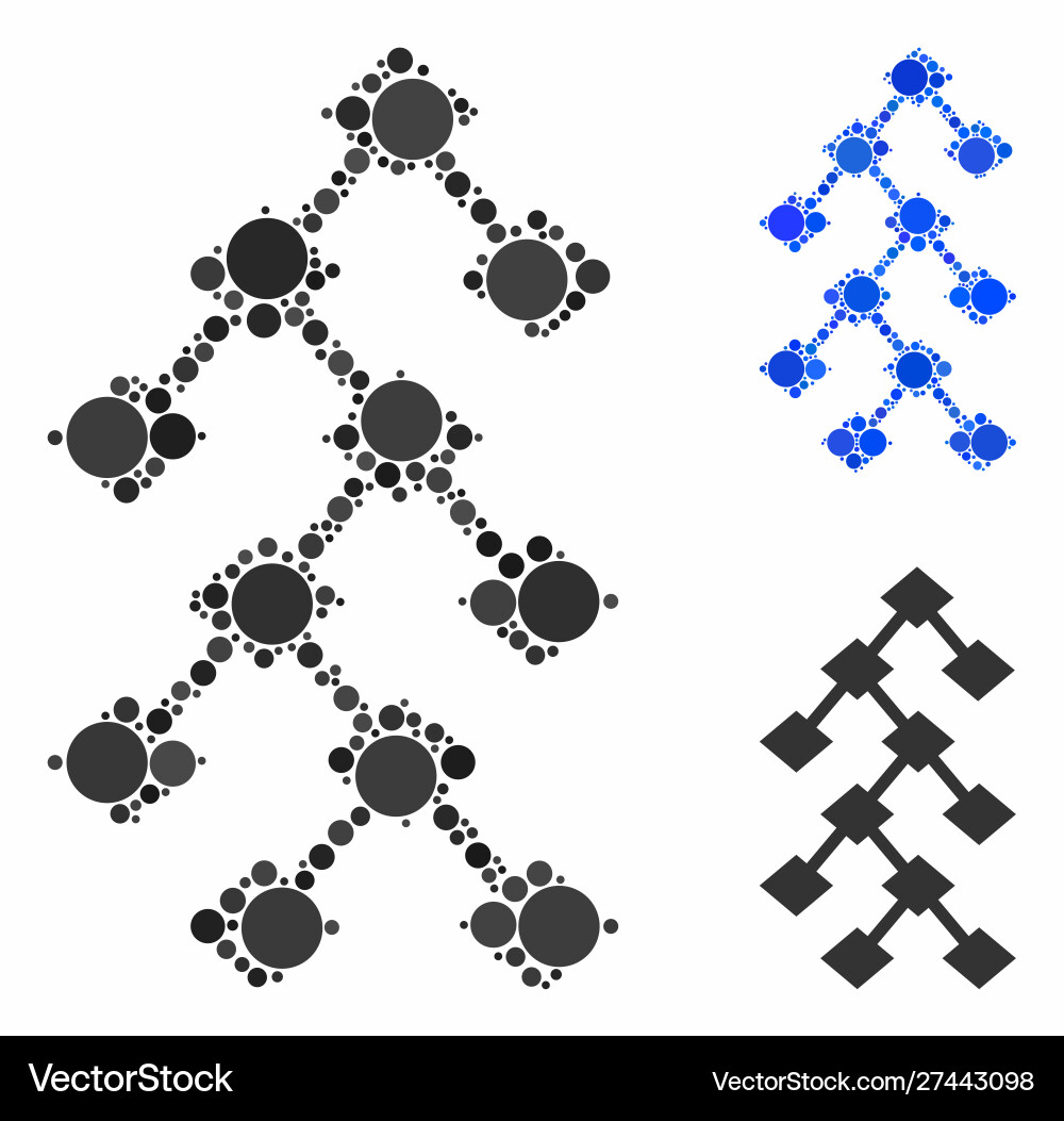 Binary tree composition icon circles Binary tree composition icon circles vector image