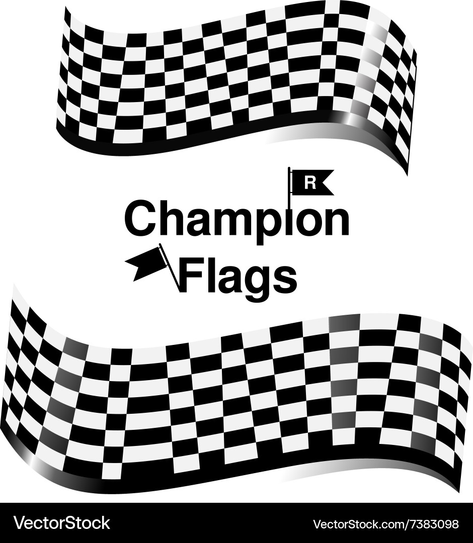 Checkered flag racing Royalty Free Vector Image