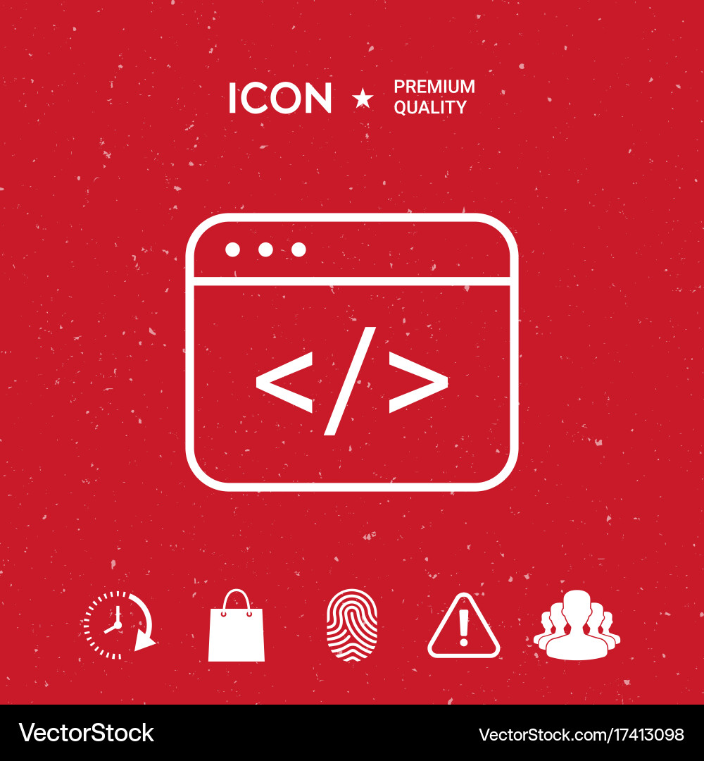 Code editor icon vector image