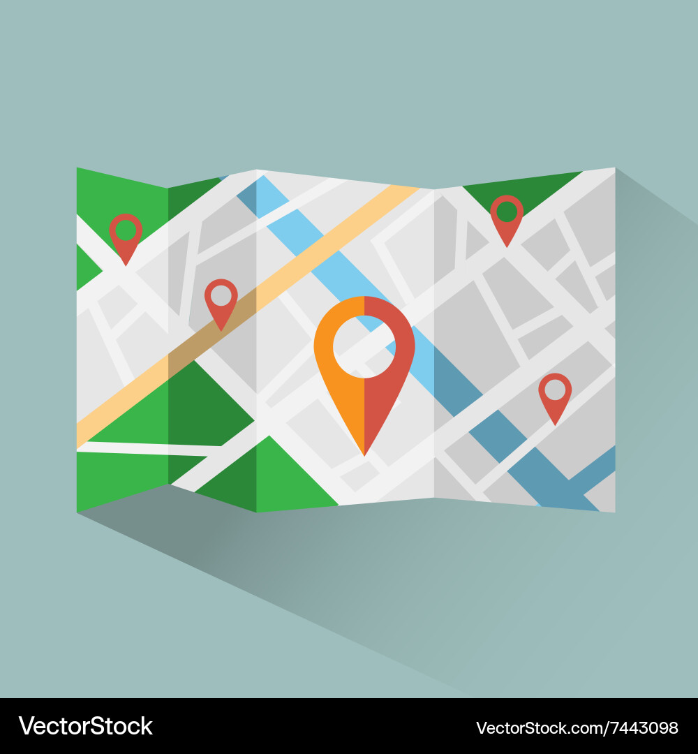 Colorful Map Pointer Icons vector image