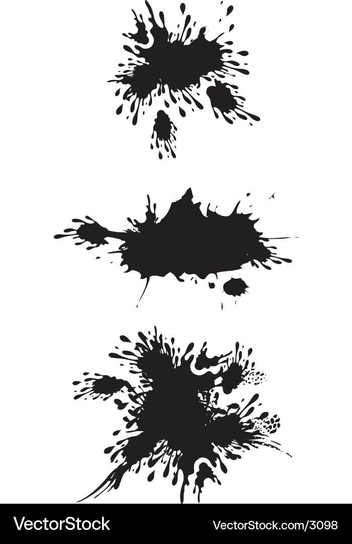 Dark Ink Splatters Royalty Free Vector Image - VectorStock
