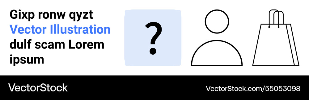 Generic template with placeholder text user icon Generic template with placeholder text user icon vector image