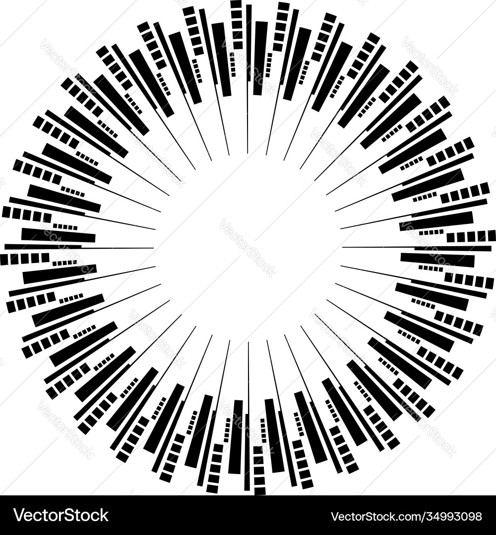 Geometric hud sc-fi gui ui circular elements vector image