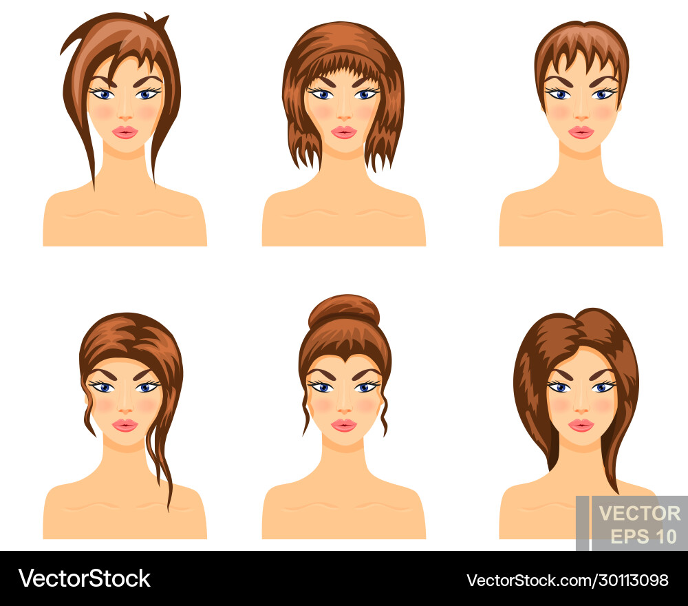 Haarset Make-up hellen Cartoon-Stil für Ihre Haarset Make-up hellen Cartoon-Stil für Ihre vektorbild
