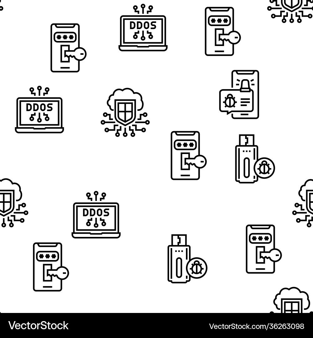Internet security seamless pattern Internet security seamless pattern vector image