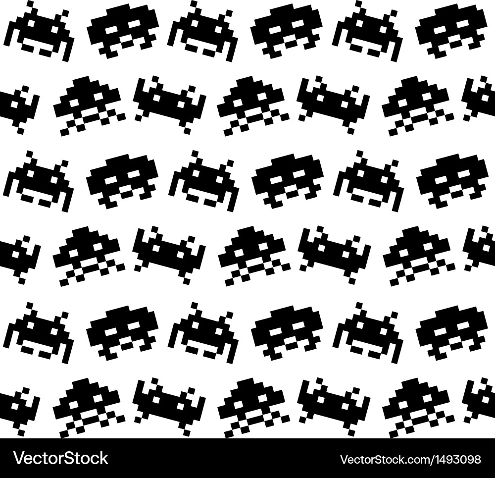 Retro Pixel Game Background vector image