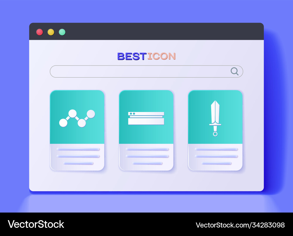 Set video game console share and sword Set video game console share and sword vector image