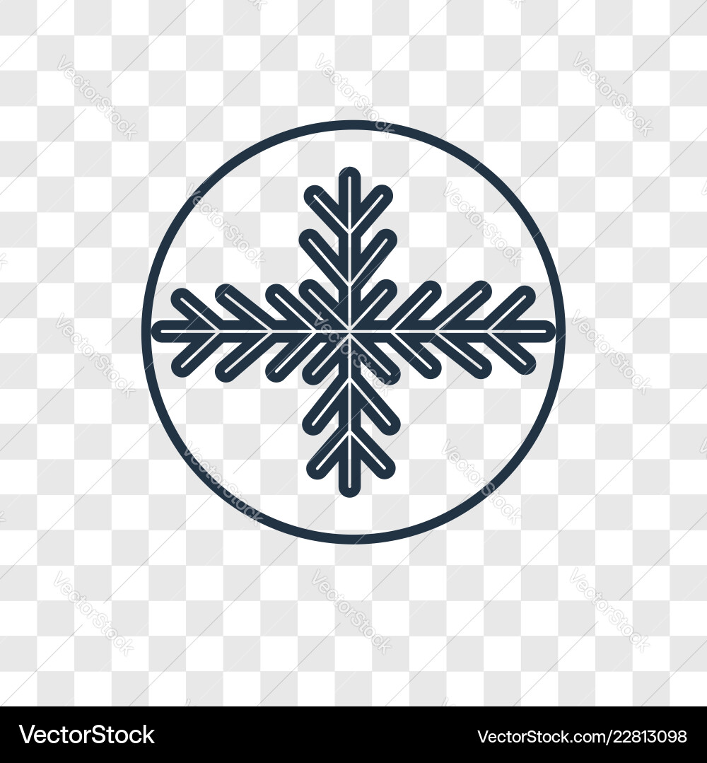 Snowflake concept linear icon isolated Snowflake concept linear icon isolated vector image