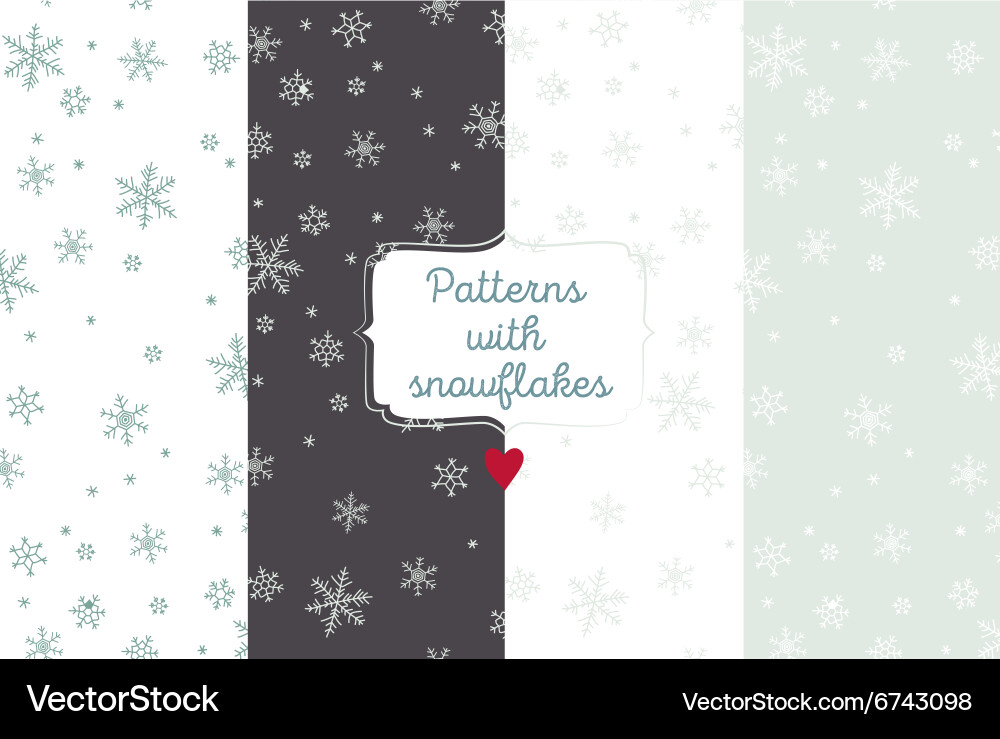 Snowflake patterns Vector Image