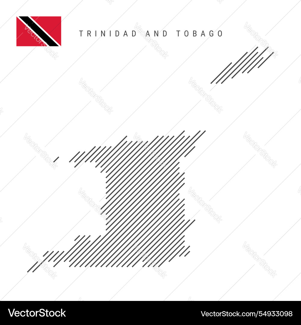 Trinidad and tobago map from pattern of black Vector Image