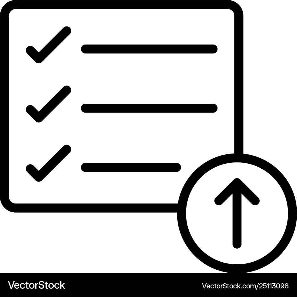 Upload checklist Upload checklist vector image