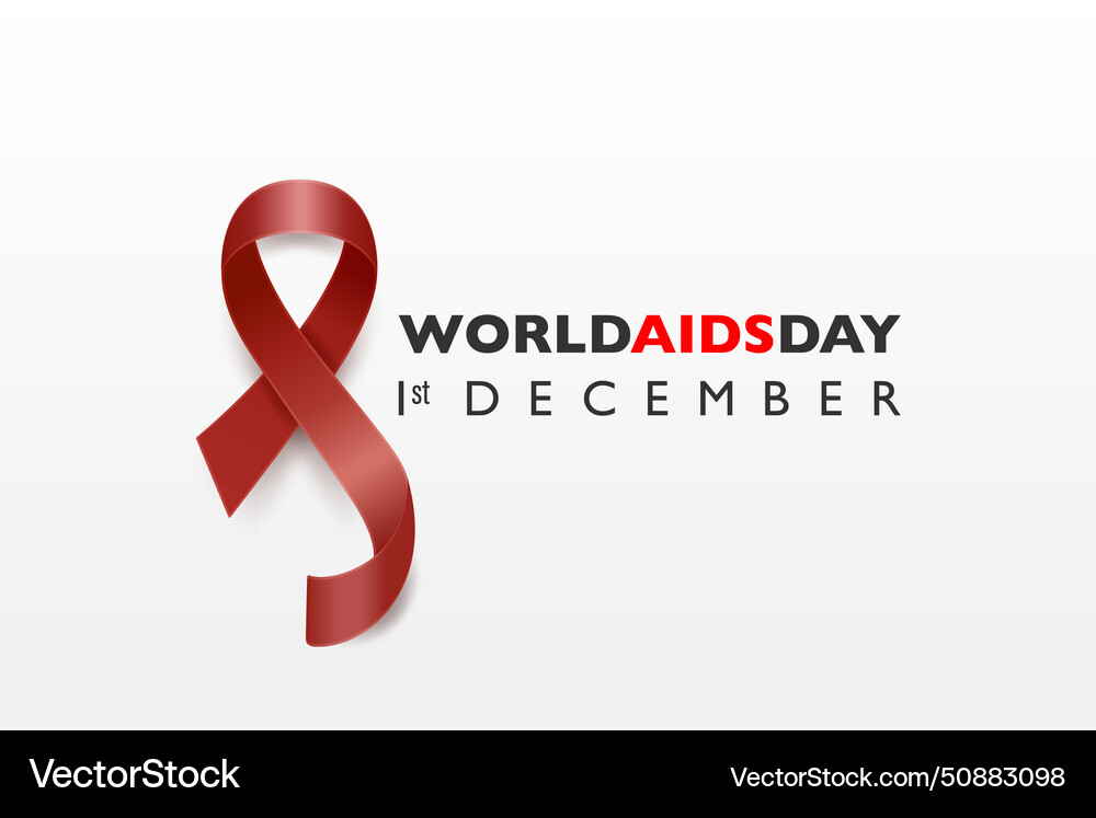 World aids day banner awareness red silk World aids day banner awareness red silk vector image