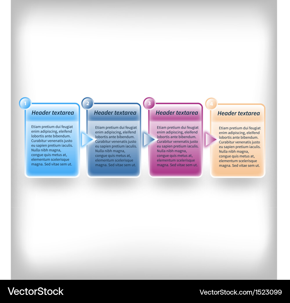 4 logical areas - 1 row vector image