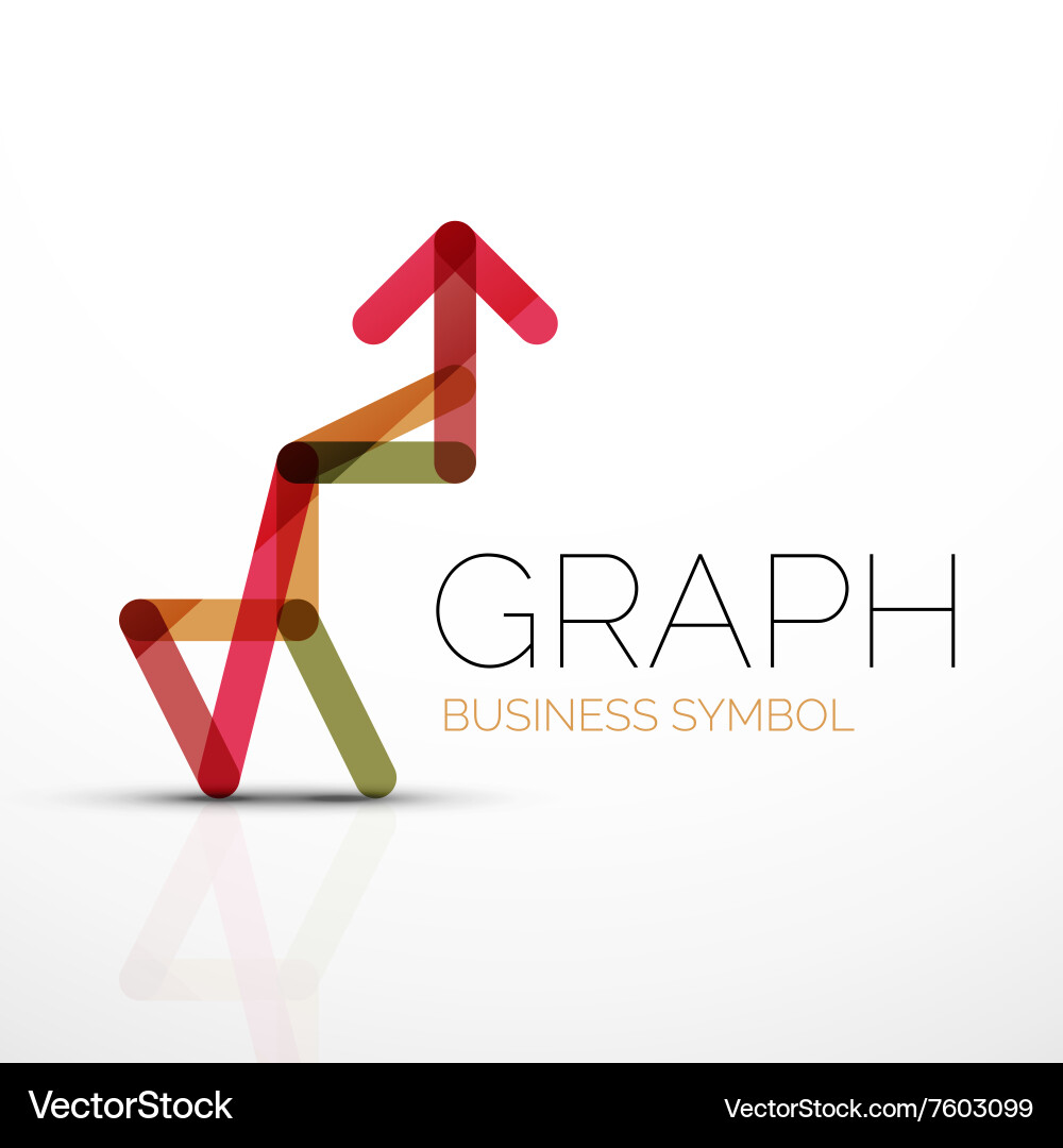 Abstract logo idea linear chart or graph Vector Image