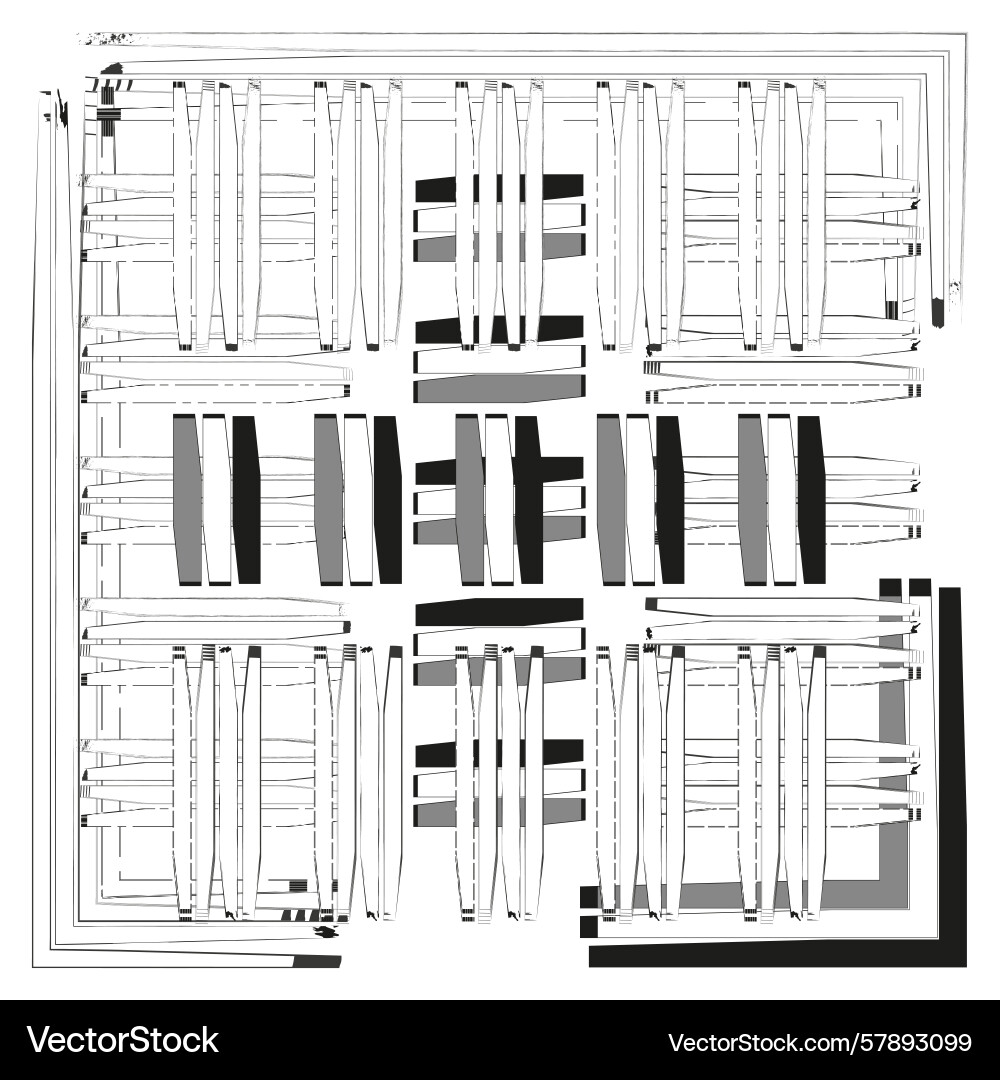 Building blueprint scheme architecture plan Vector Image