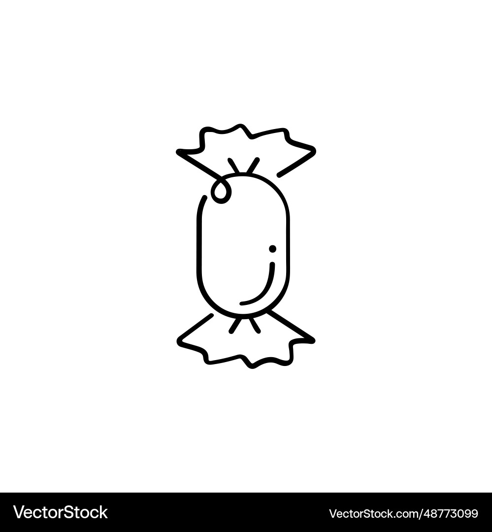 Candy line style icon design Vector Image