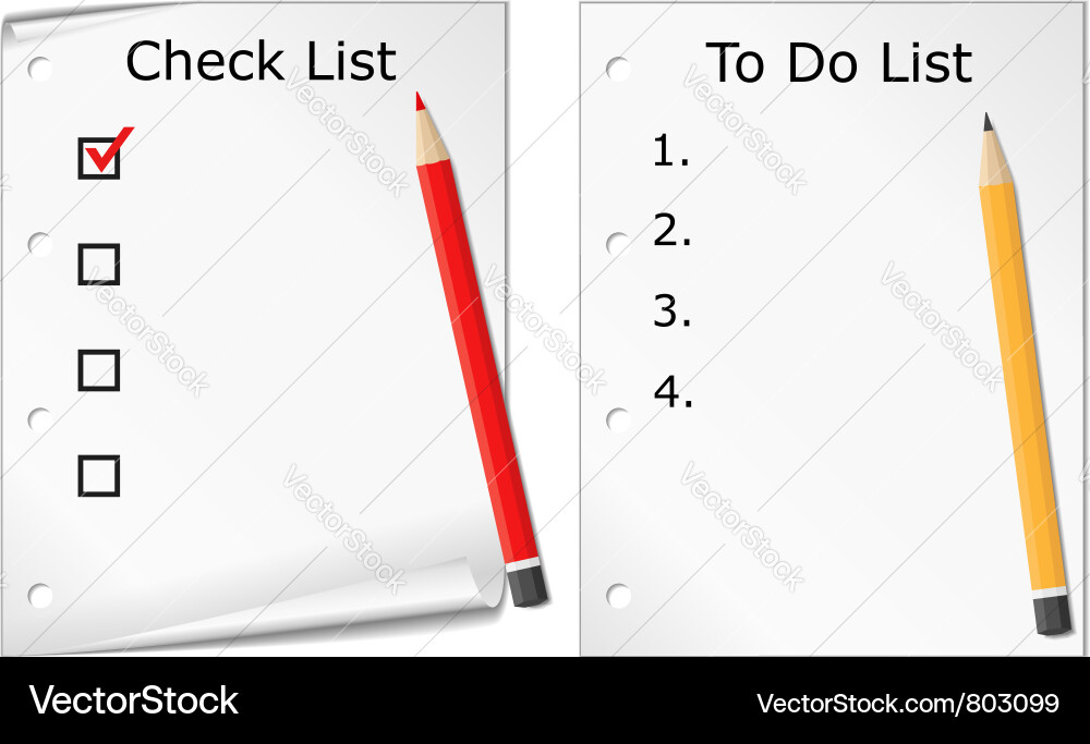 Checklist and To-Do List vector image