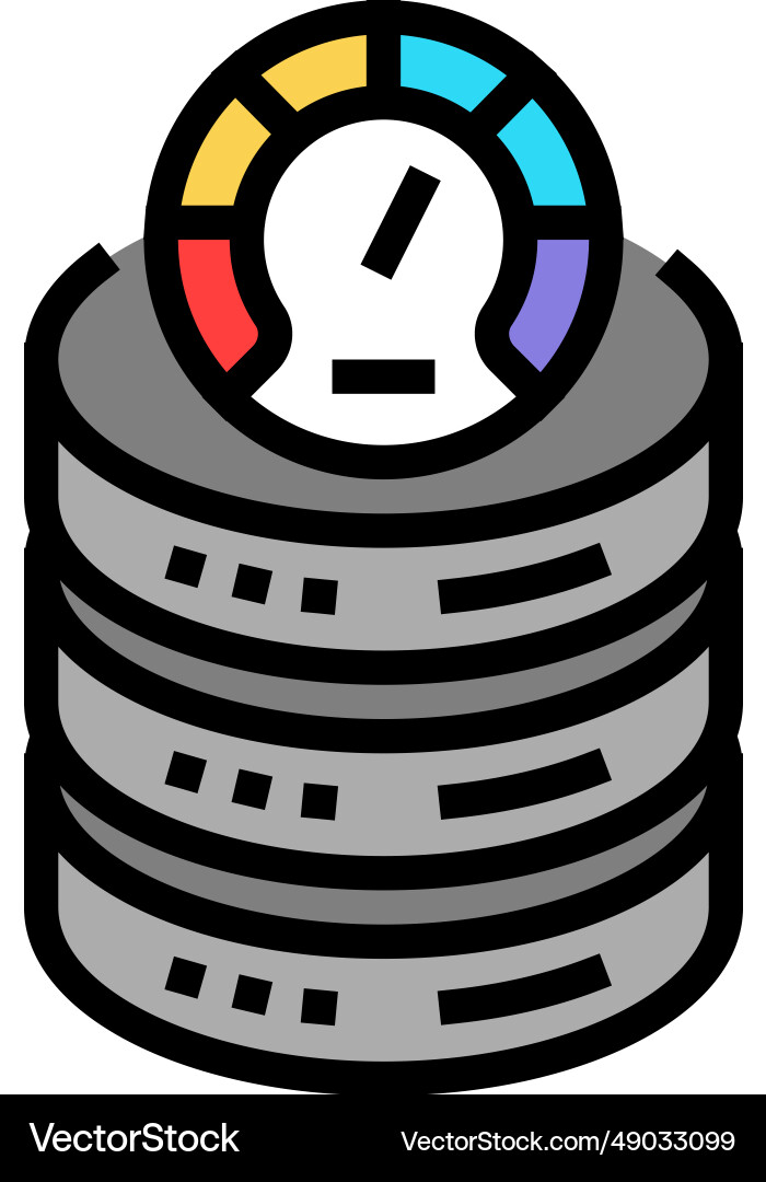 Database performance color icon Database performance color icon vector image