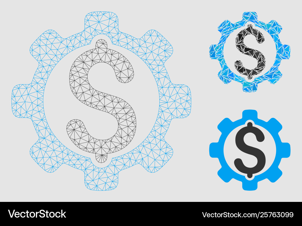 Development price mesh network model Development price mesh network model vector image