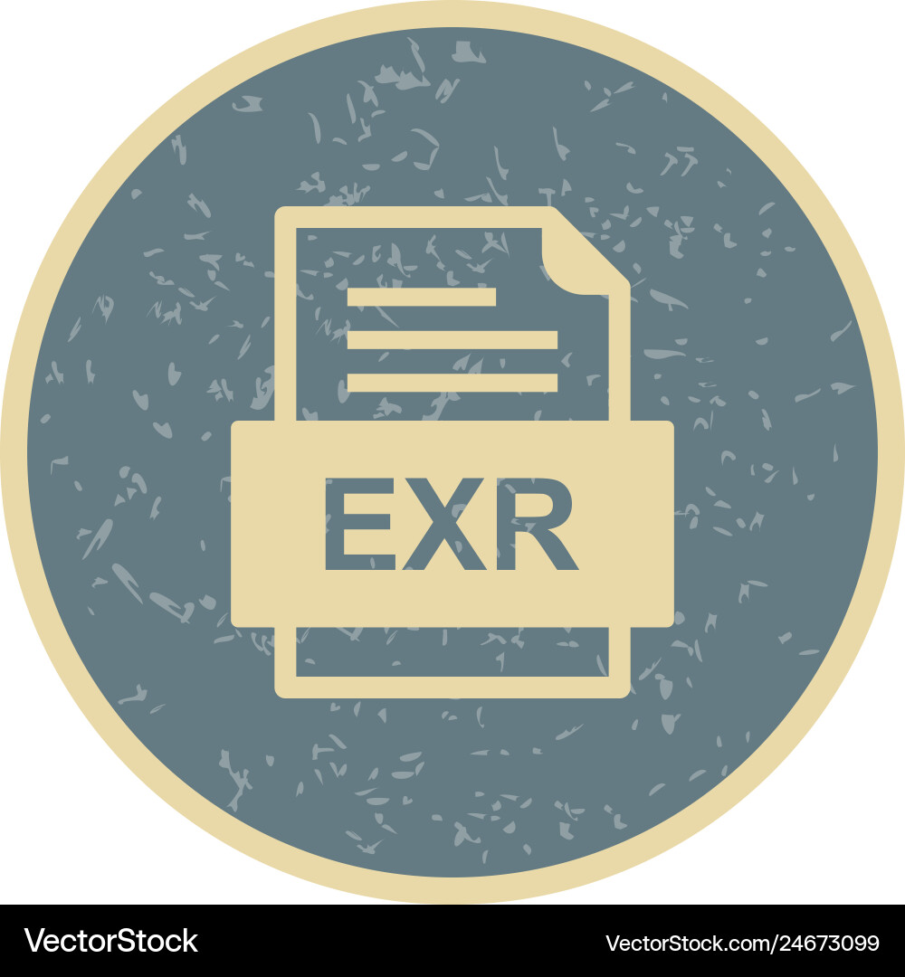 Exr file document icon vector image
