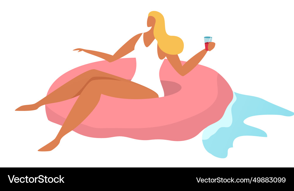 Frau entspannen im Meer Pool Wasser Mädchen Badeanzug Frau entspannen im Meer Pool Wasser Mädchen Badeanzug vektorbild
