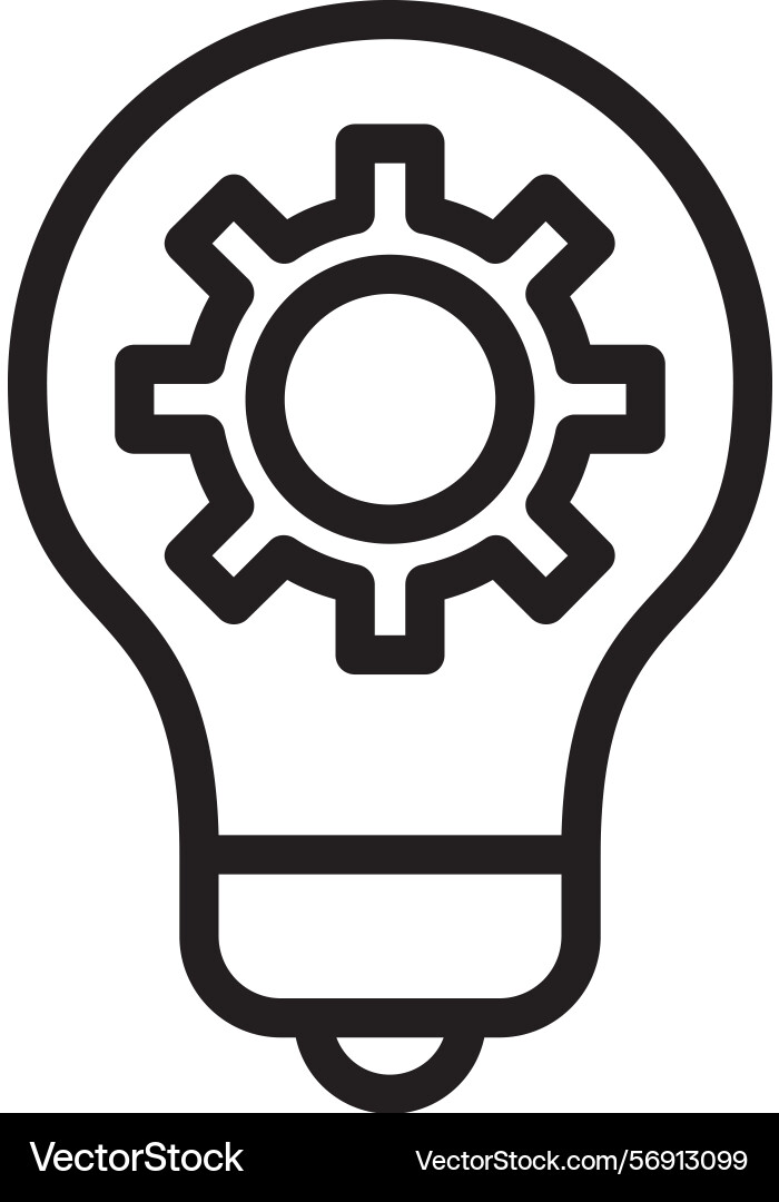 Machine learning linear style icon design vector image